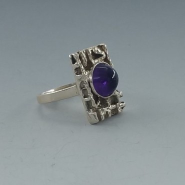  CNP Claus Linkenheil Amethyst Modernist Ring