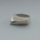 Chunky Angular  Silver Ring Size N