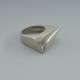 Chunky Angular  Silver Ring Size N