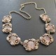 Pink Rose Quartz and Silver Necklace attributed to NE From