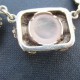 Pink Rose Quartz and Silver Necklace attributed to NE From