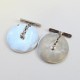 Silver and Enamel Cufflinks by Norman Grant